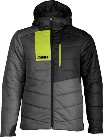 Geaca Mid Layer Syn Loft Insulated Hooded Gray Lime 2021