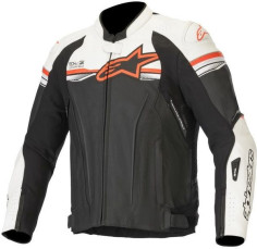 Geaca Moto Piele GP R V2 TECH-AIR Compatible White Black Red