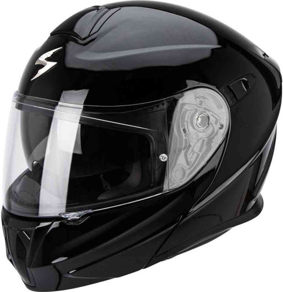 Casca Moto Flip-Up Exo 920 Solid Black Glossy