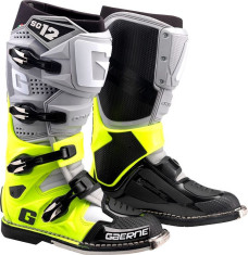 Cizme Moto MX SG12 Gray Yellow Black