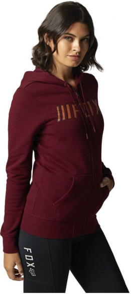 Hanorac Moto Dama Cu Fermoar Break Check Cranberry
