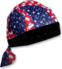 Bandana Wavy American Flag Bandana Vented Sport Tie-on One Size Zvs265