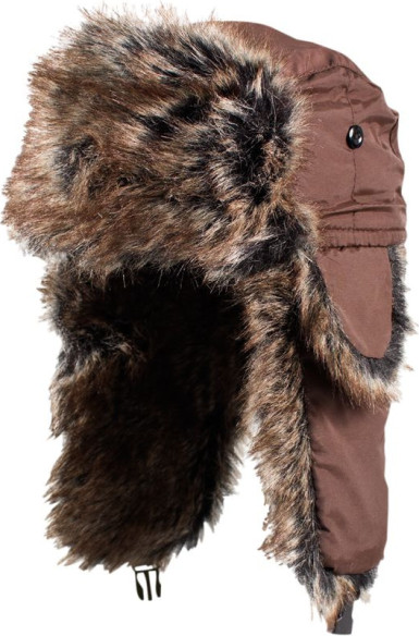 Trooper Hat Solid Brown Brown Fur One Size Wth407