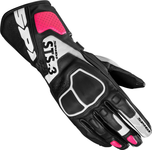 Manusi Moto Piele Sport Dama STS-R3 Negru Fuchsia