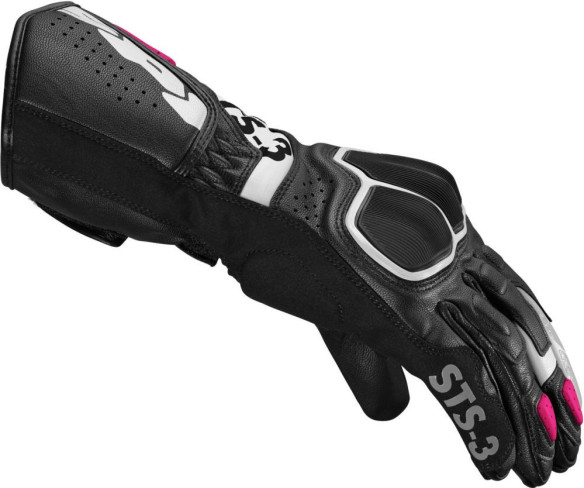 Manusi Moto Piele Sport Dama STS-R3 Negru Fuchsia