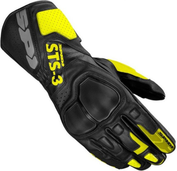 Manusi Moto Piele Sport STS-R3 Black Yellow