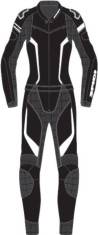 Combinezon Moto Piele Dama Laser Touring Negru Alb 2021