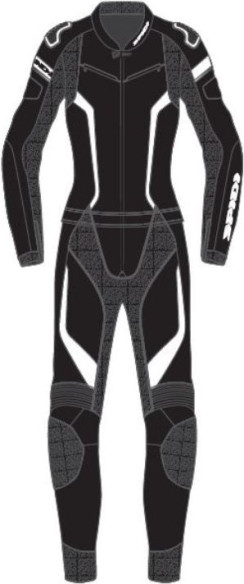 Combinezon Moto Piele Dama Laser Touring Negru Alb 2021