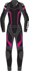 Combinezon Moto Piele Dama Laser Touring Negru Roz 2021