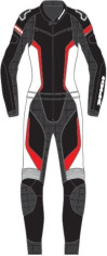 Combinezon Moto Piele Dama Laser Touring Negru Rosu 2021