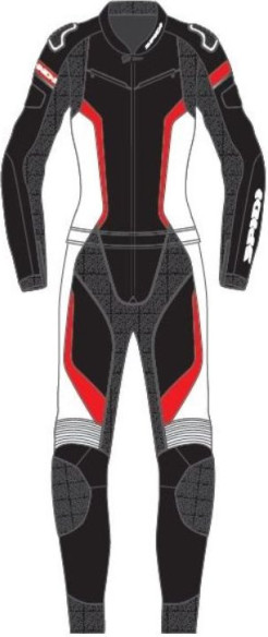 Combinezon Moto Piele Dama Laser Touring Negru Rosu 2021