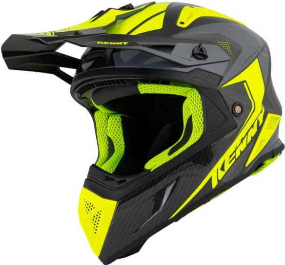Casca Moto MX Titanium Carbon Neon Yellow 2021