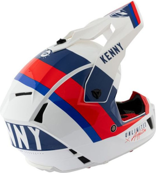 Casca Moto MX Performance White Blue Red 2021