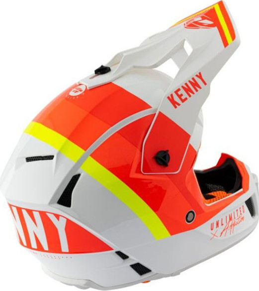 Casca Moto MX Performance White Red Orange 2021