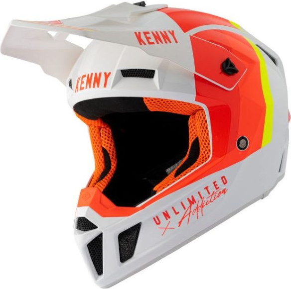Casca Moto MX Performance White Red Orange 2021
