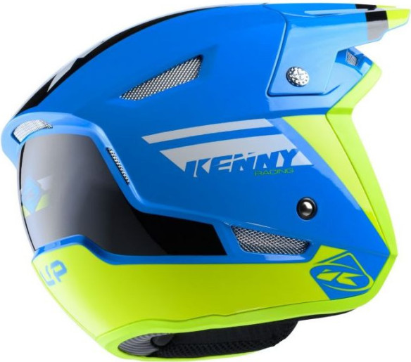 Casca Moto Jet Trial Up Blue Neon Yellow 2020