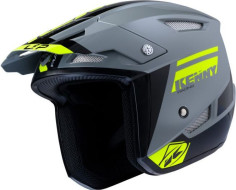 Casca Moto Jet Trial Up Grey Neon Yellow 2020
