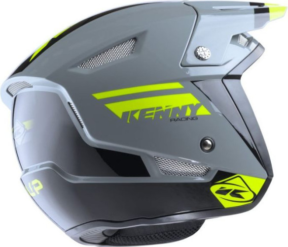 Casca Moto Jet Trial Up Grey Neon Yellow 2020