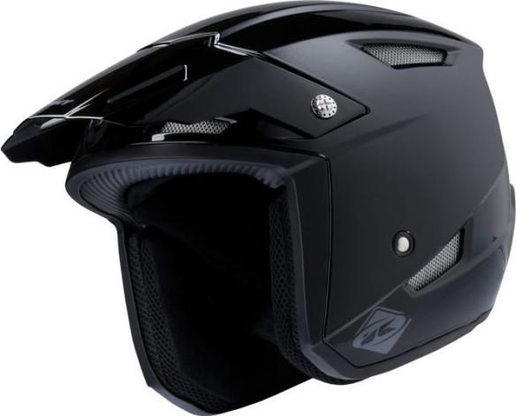 Casca Moto Jet Trial Up Solid Black 2020