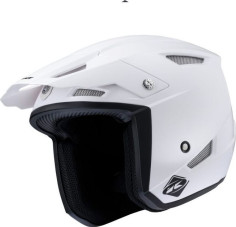 Casca Moto Jet Trial Up Solid White 2020
