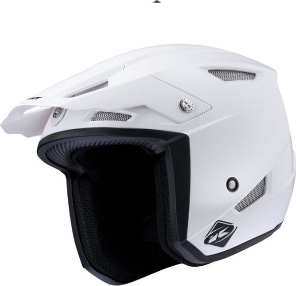 Casca Moto Jet Trial Up Solid White 2020