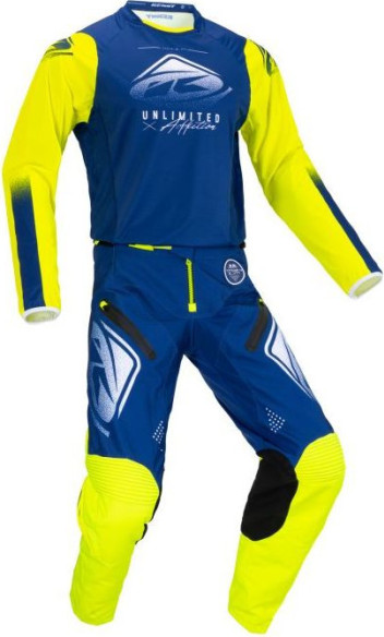 Pantaloni Moto MX Titanium Navy Neon Yellow 2021