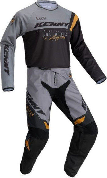 Pantaloni Moto MX Track Focus Adulte Grey Black Gold 2021