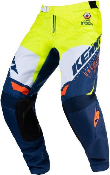 Pantaloni Moto MX Track Focus Kid Navy Neon Yellow 2021