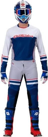 Tricou Moto MX Outsider Grey Blue 2021