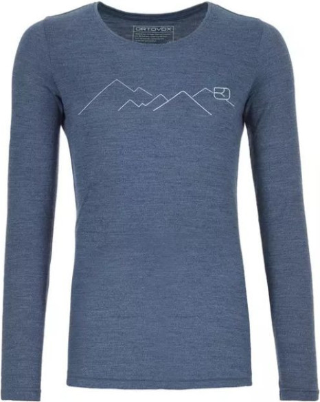 Bluza Dama 185 Merino Mountain Night Blue Blend