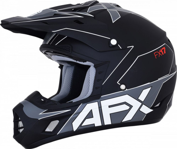Casca Enduro FX-17 Matte Black White