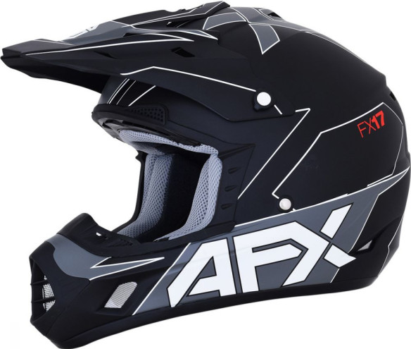 Casca Enduro FX-17 Matte Black White