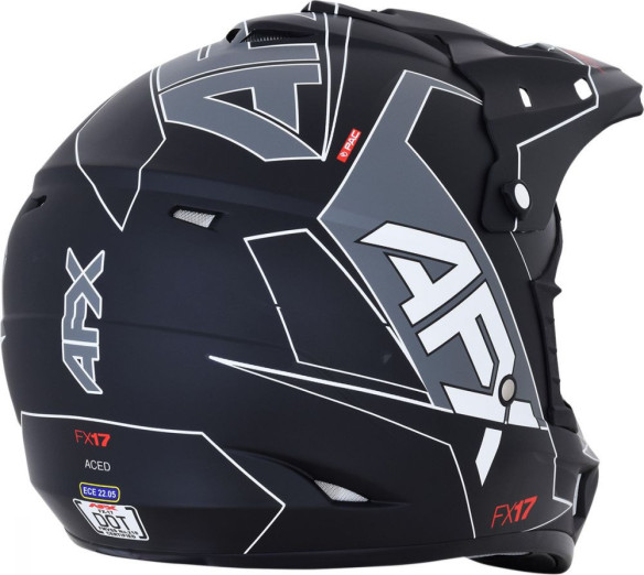 Casca Enduro FX-17 Matte Black White