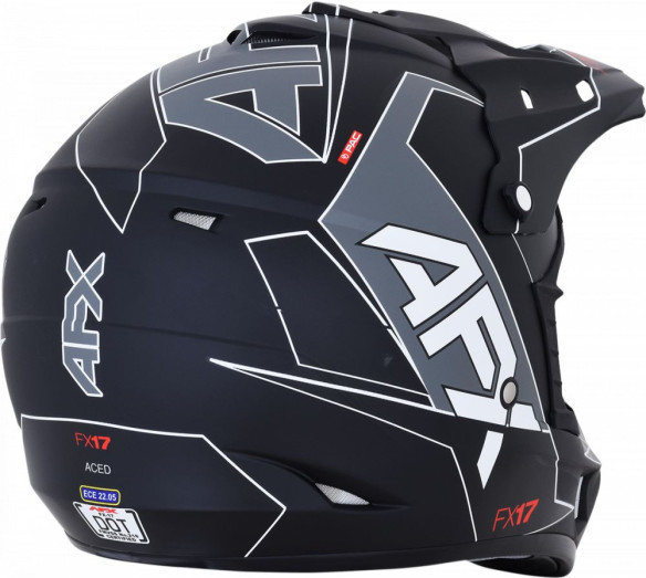 Casca Enduro FX-17 Matte Black White