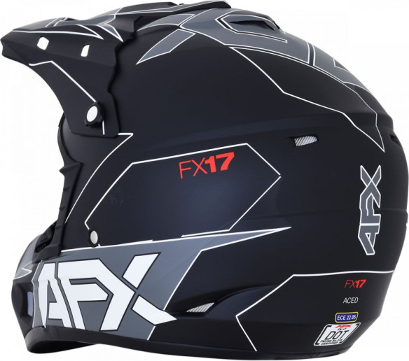 Casca Enduro FX-17 Matte Black White