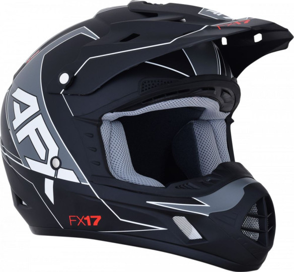 Casca Enduro FX-17 Matte Black White