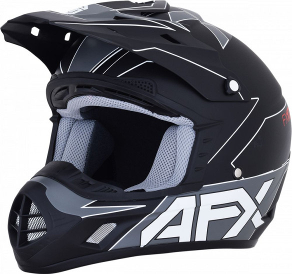 Casca Enduro FX-17 Matte Black White