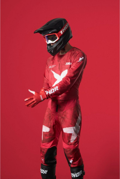 Pantaloni Enduro Pulse Hazard Red White
