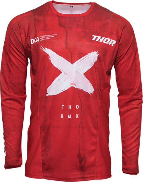 Tricou Moto MX Pulse Hazard Red White