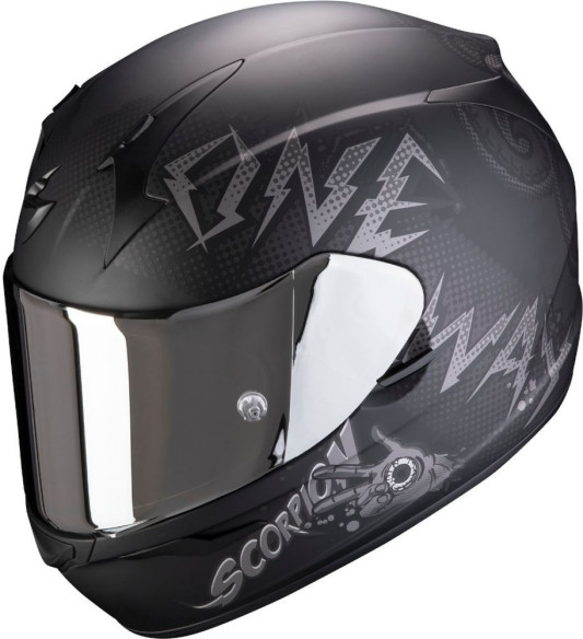 Casca Moto Full-Face Exo 390 Oneway Matt Black Silver