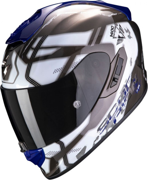 Casca Moto Full-Face Exo 1400 Air Spatium White Blue