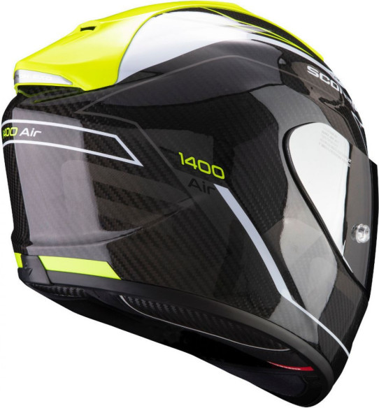 Casca Moto Full-Face Exo 1400 Carbon Air Beaux White Neon Yellow
