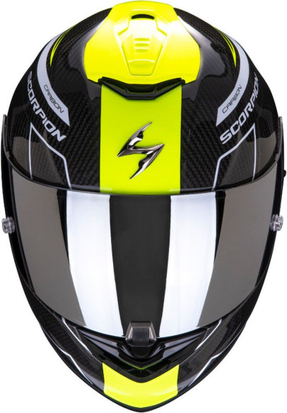 Casca Moto Full-Face Exo 1400 Carbon Air Beaux White Neon Yellow