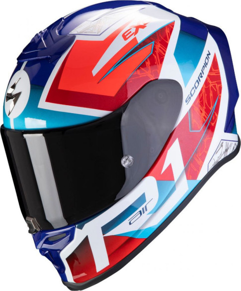 Casca Moto Full-Face Exo R1 Air Infini White Red Blue