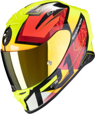 Casca Moto Full-Face Exo R1 Air Infini Black Red Neon Yellow