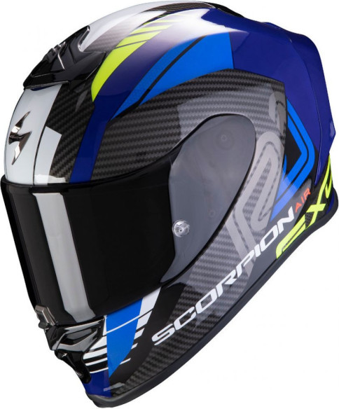 Casca Moto Full-Face Exo R1 Air Halley Blue Neon Yellow