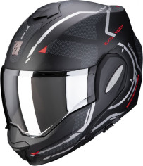 Casca Moto Flip-Back Exo-Tech Square Matt Black Red