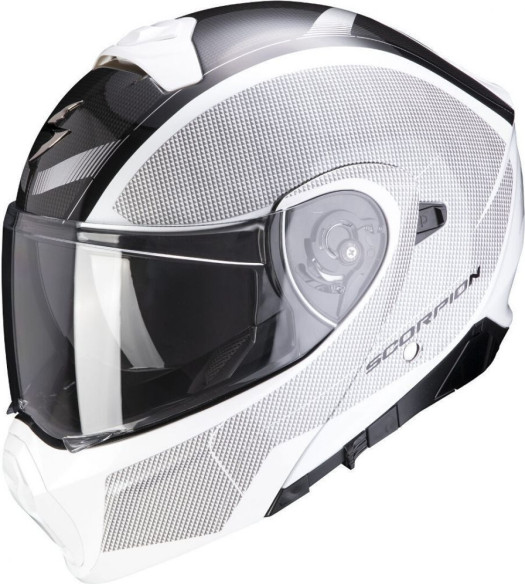 Casca Moto Flip-Up Exo-930 Cielo Pearl White Black 2021