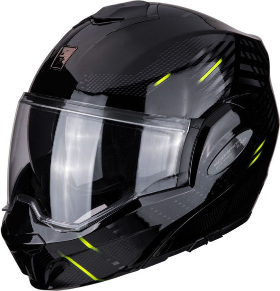 Casca Moto Modulara Flip-Back Exo-Tech Pulse Black