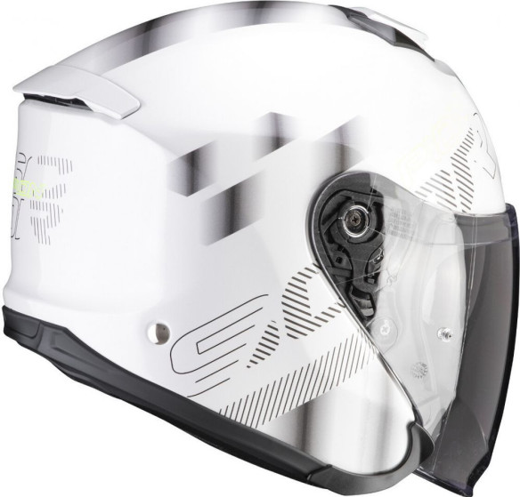 Casca Moto Open Face Jet Exo-S1 Gravity Pearl White Silver 2021